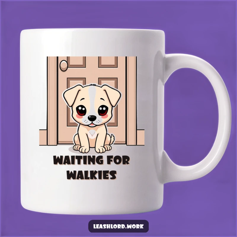 Funny Dog Dot Eyes Waiting Gift Mug - Adorable & Humorous Pet Lover Present
