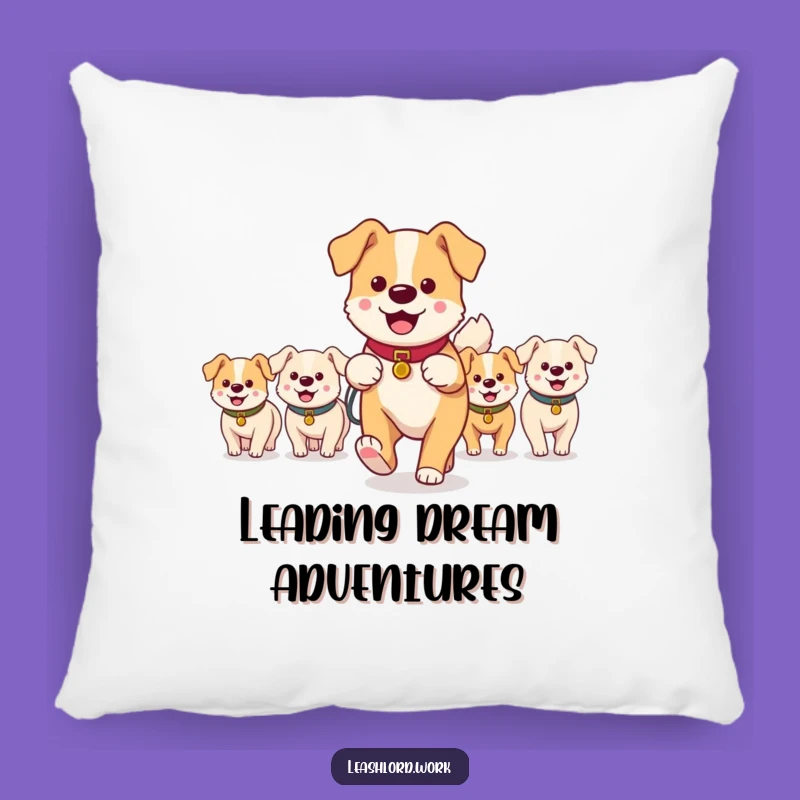 Comfortable Funny Dog Walker Pack Pillow: Cozy Companion