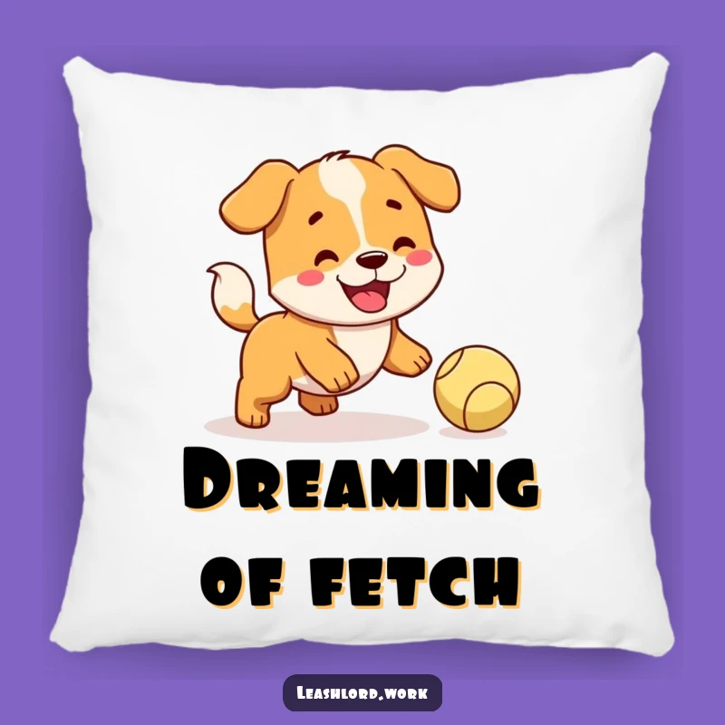 Funny Fetching Dog Pillow: Cozy & Happy Pup Decor, Whimsical Gift