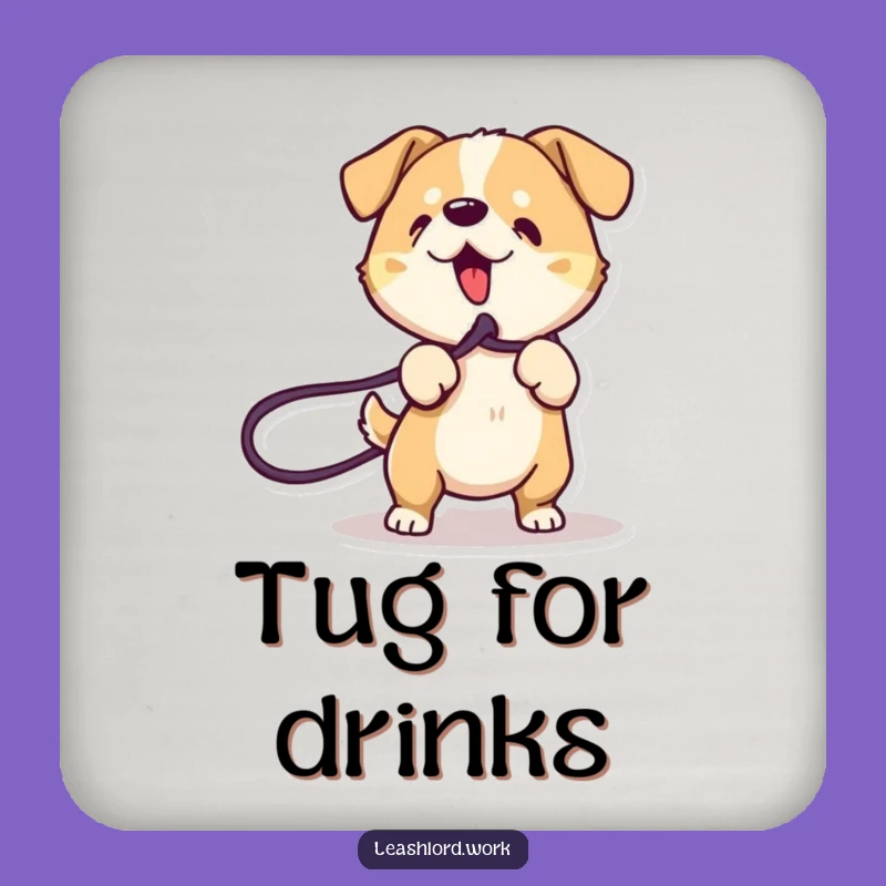 Funny Energetic Dog Coasters: Playful Pup Protection, Unique Gift