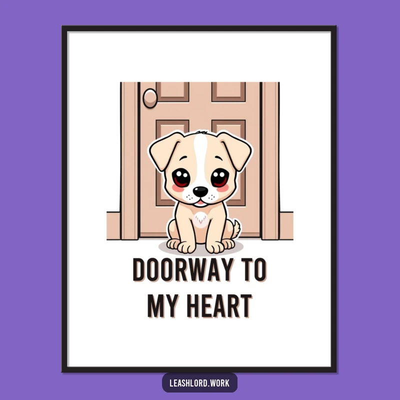 Free Printable Wall Art: Patient Dog Dot Eyes, Funny Dog Art - Downloadable Home Decor