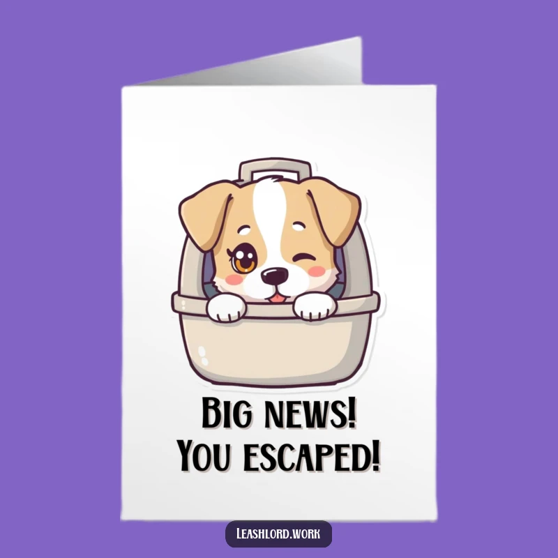 Free Printable Congrats Card: Sneaky Dog Eye, Celebrating Your Win - Funny Downloadable Gift