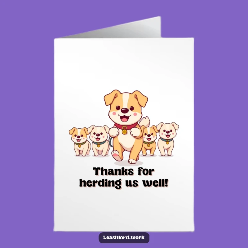 Free Printable Thank You Card: Dog Pack Walker - Heartfelt Downloadable Gift