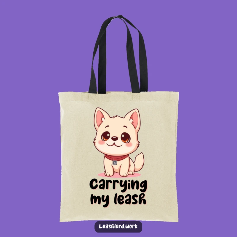 Funny Dog Leash Tote Bag: Playful Pup Accessory, Great Gift