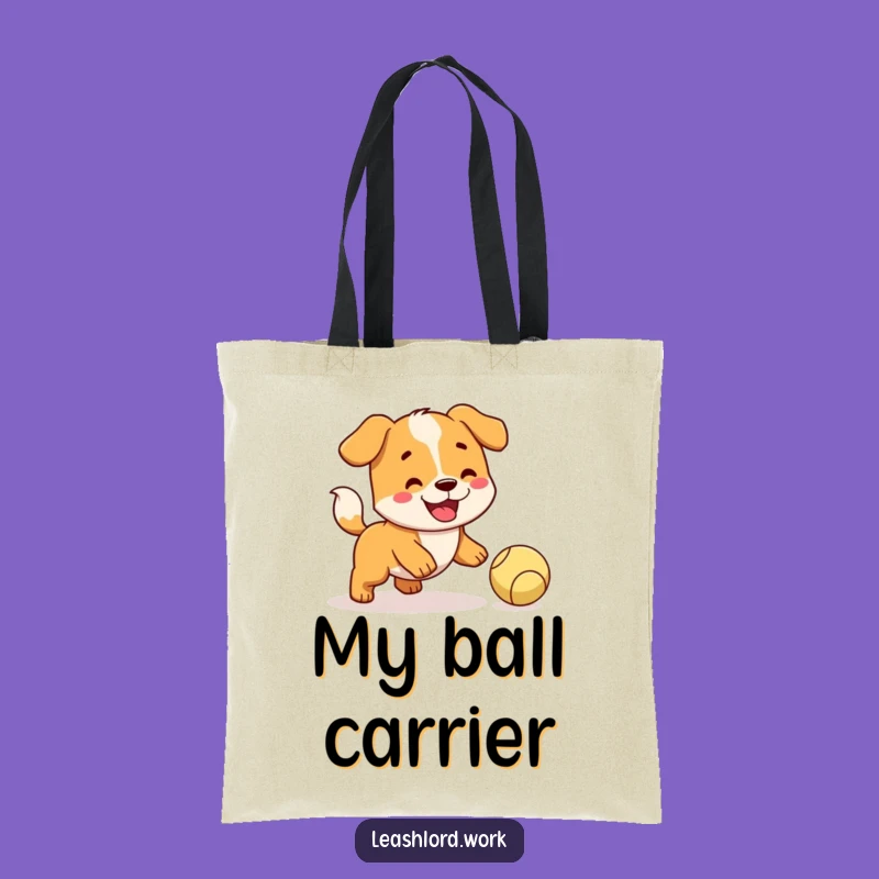 Funny Fetching Dog Tote Bag: Happy Pup Accessory, Great Gift